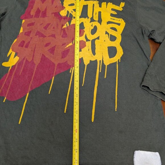 Vtg Y2K Marithe Francois Girbaud Mens 3XL Graffiti Spell Out Green Shirt Distrd - Picture 9 of 16